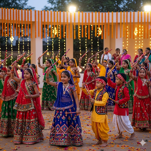 Kids enjoying cultural dance performance